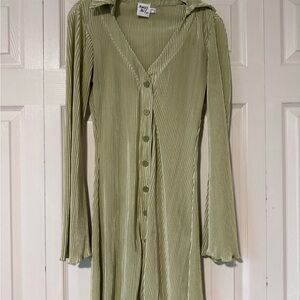 Princess Polly Sage Long Sleeve Dress